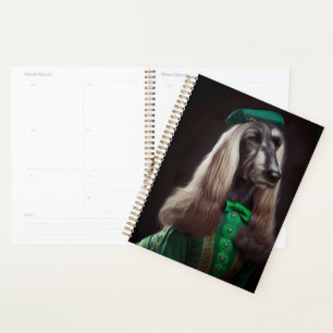 afghanischer Hund in St. Patrick's Day Dress Planer