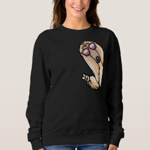 Afghanischer Hund von der Seite mit Sonnenbrille Sweatshirt