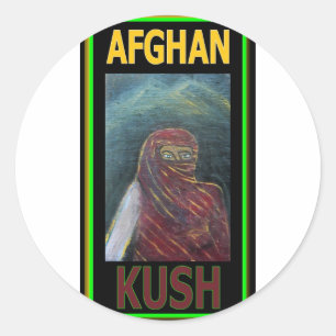 AFGHANISCHER KUSH RUNDER AUFKLEBER