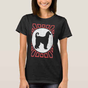 Afghanischer Windhund Hund Retro Vintage T-Shirt