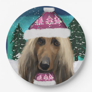 Afghanischer Windhund Pappteller