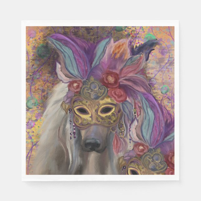 Afghanischer Windhund Serviette (Vorderseite)