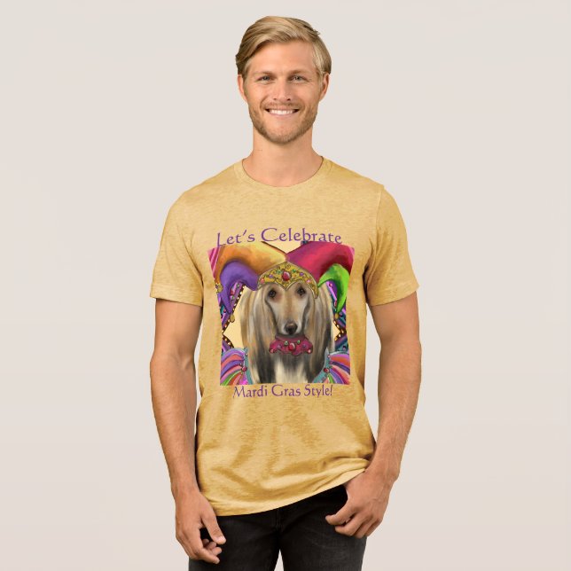 Afghanischer Windhund Tri-Blend Shirt (Vorderseite voll)