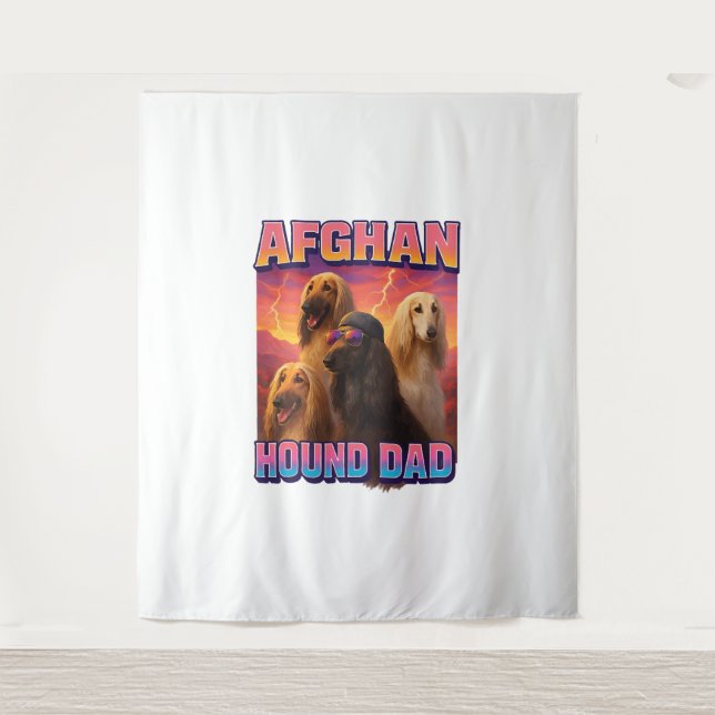 Afghanischer Windhund Wandteppich (Vorderseite)
