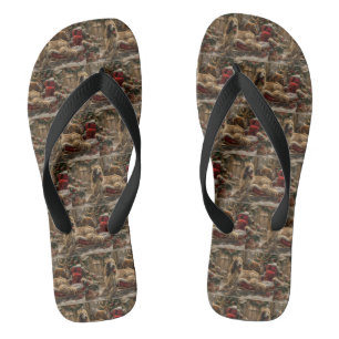 Afghanischer Windhund Weihnachten Festlich Flip Flops
