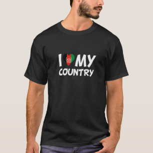 Afghanisches Flaggenherz I Liebe Mein Land Afghani T-Shirt