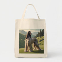 Afghanisches Hound Elegantes Lebensmittelgeschäft