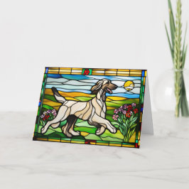 afghanisches Hound gesteinigtes Glas Karte