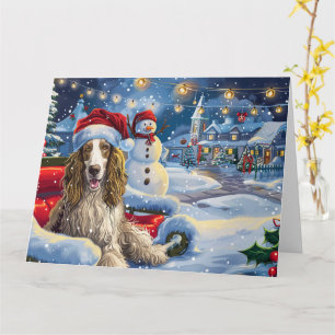 Afghanisches Hound in Sleigh Snow Weihnachten Karte