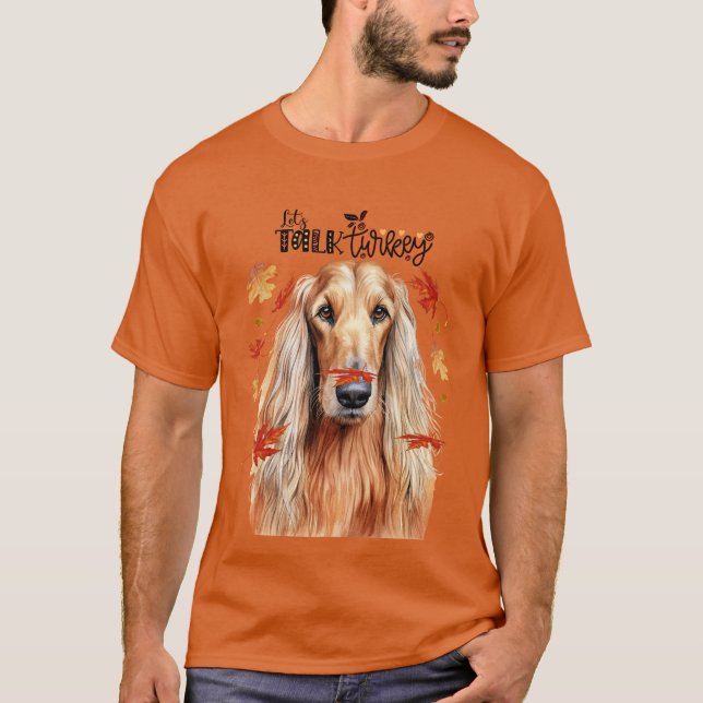 Afghanisches Hound reden wir mit der Türkei Funny  T-Shirt (Vorderseite)