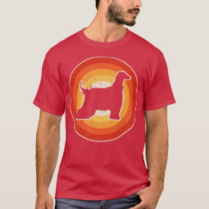 Afghanisches Hound Sonnenuntergang Retro für Männe T-Shirt