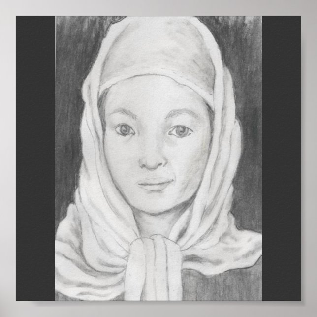 afghanisches Schulmädchen Poster (Vorne)