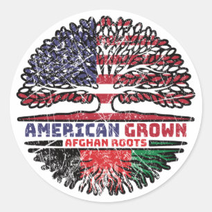 Afghanistan Afghan US American USA Vereinigte Staa Runder Aufkleber