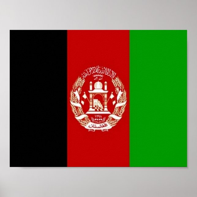 Afghanistan - afghanische Flagge - Poster (Vorne)