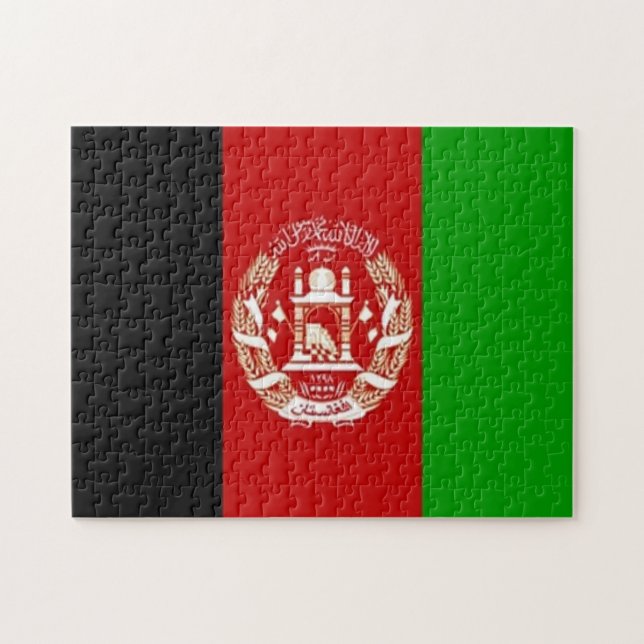 Afghanistan - afghanische Flagge - Puzzle (Horizontal)