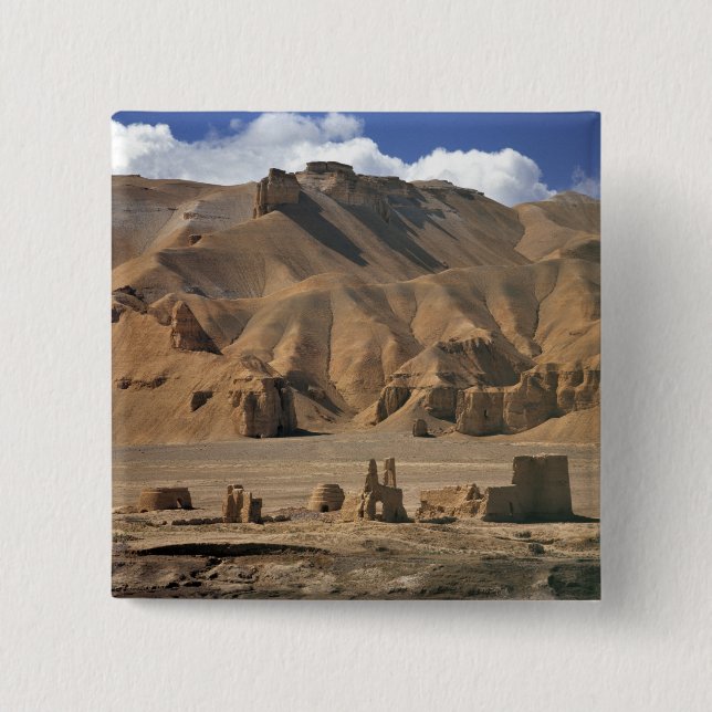 Afghanistan, Bamian Valley. Alte Erde Button (Vorderseite)