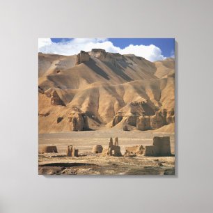 Afghanistan, Bamian Valley. Alte Erde Leinwanddruck