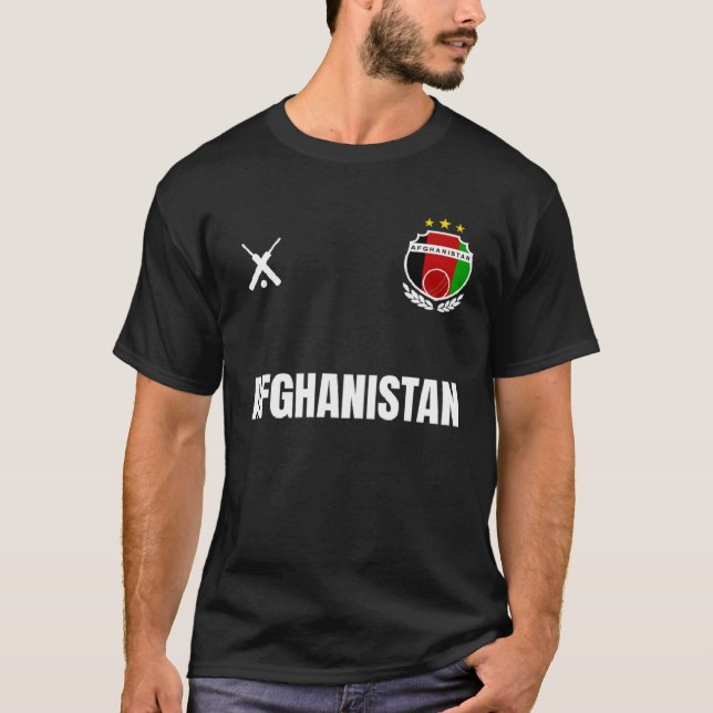 AFGHANISTAN Cricket Fan Badge T-Shirt (Vorderseite)