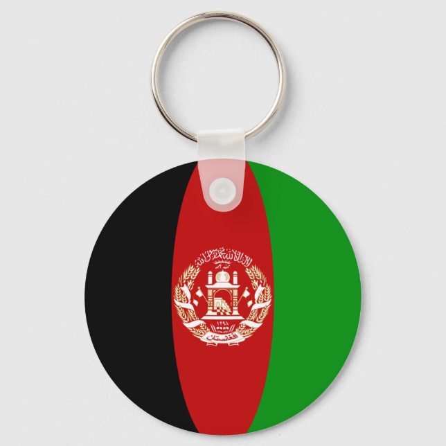 Afghanistan Fisheye Flag Schlüsselanhänger (Vorderseite)