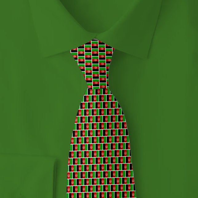 Afghanistan Flag Brick Pattern Krawatte (Von Creator hochgeladen)