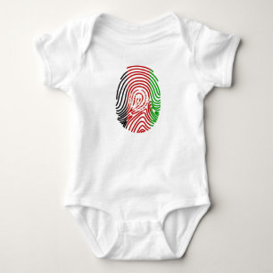 Afghanistan Flag Fingerprint Baby Strampler