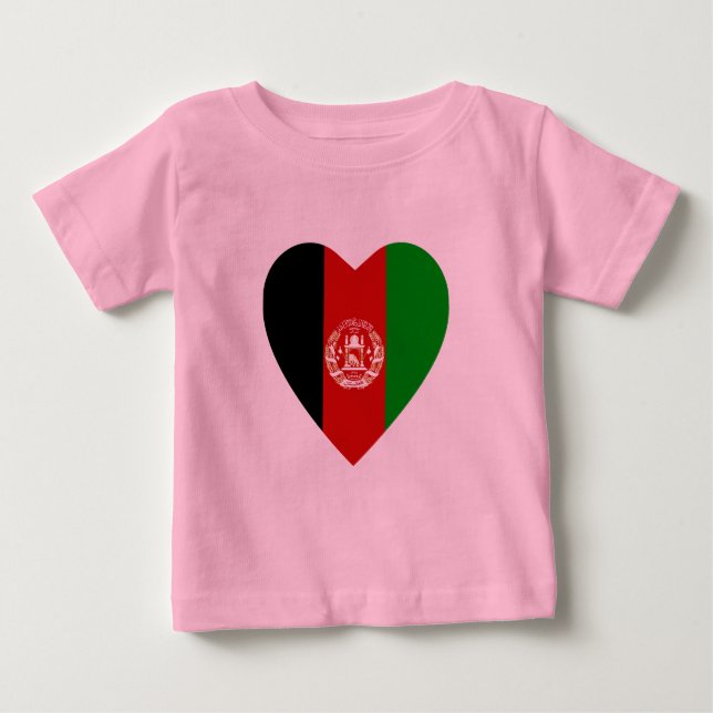 Afghanistan Flag Herz T - Shirt (Vorderseite)