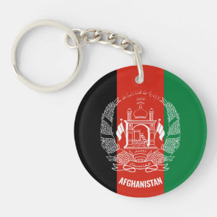 Afghanistan Flag Inschriftenaufschrift Schwarz Rot Schlüsselanhänger