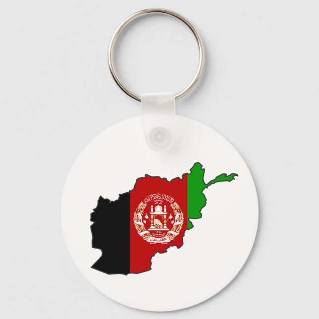 Afghanistan-Flag-Karte Schlüsselanhänger (Vorderseite)