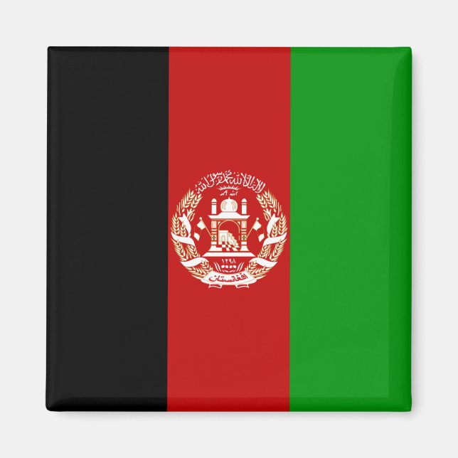 Afghanistan Flag Magnet (Vorne)