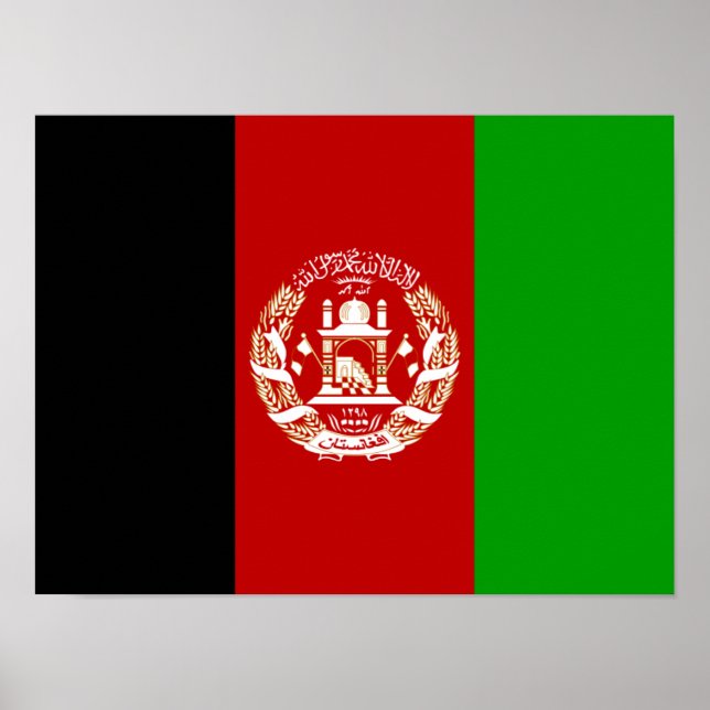 Afghanistan Flag Poster (Vorne)