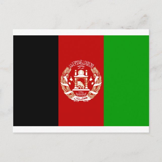 Afghanistan Flag Postkarte (Vorderseite)