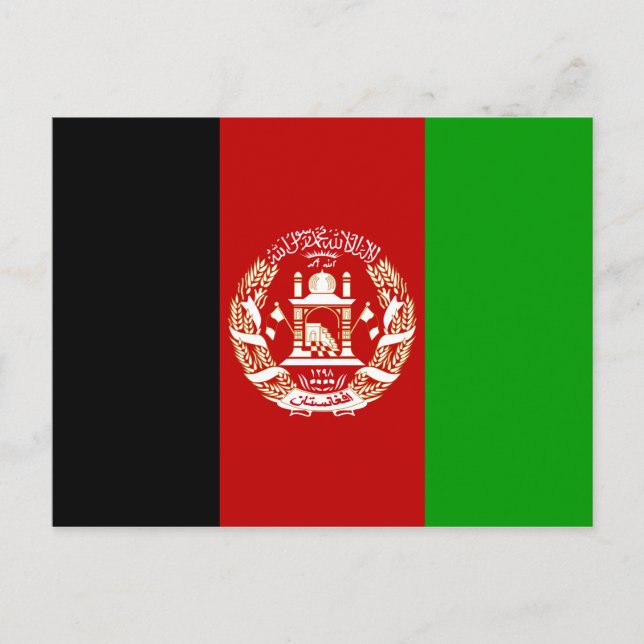 Afghanistan Flag Postkarte (Vorderseite)