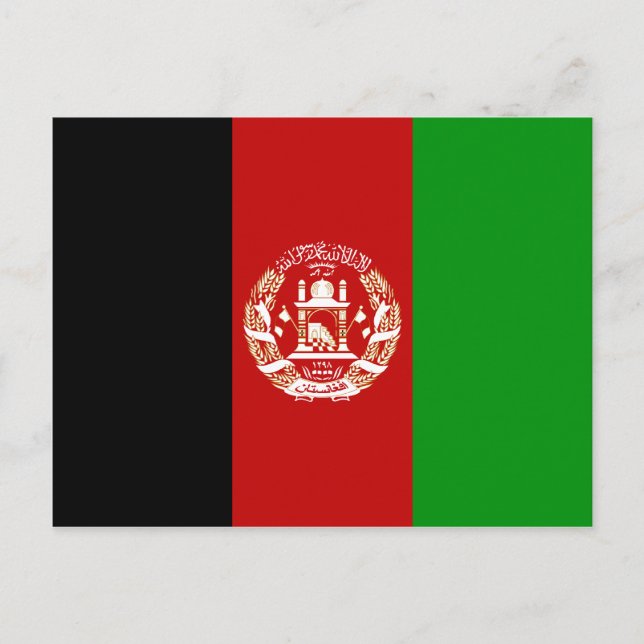 Afghanistan Flag Postkarte (Vorderseite)