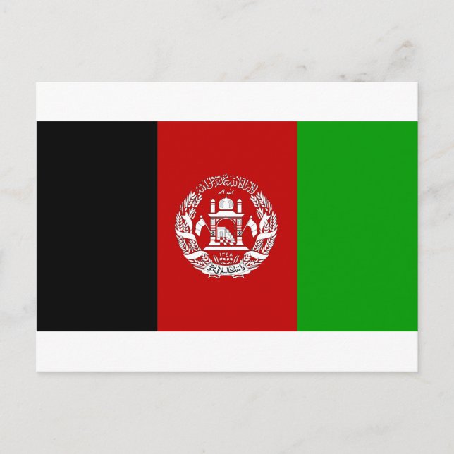 Afghanistan Flag Postkarte (Vorderseite)