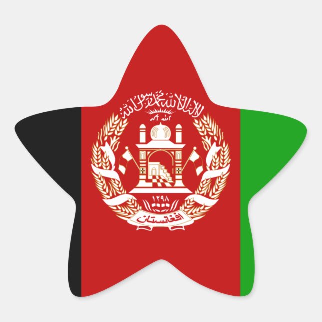 Afghanistan Flag Sticker (Vorderseite)