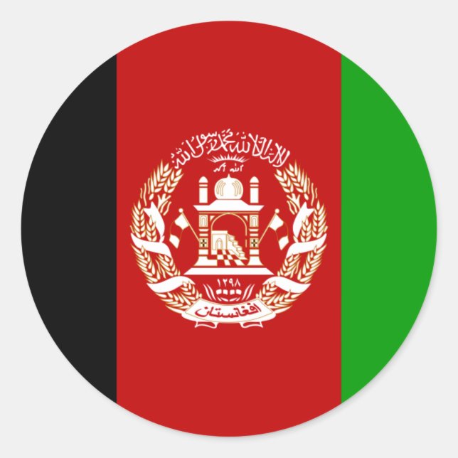Afghanistan Flag Sticker (Vorderseite)