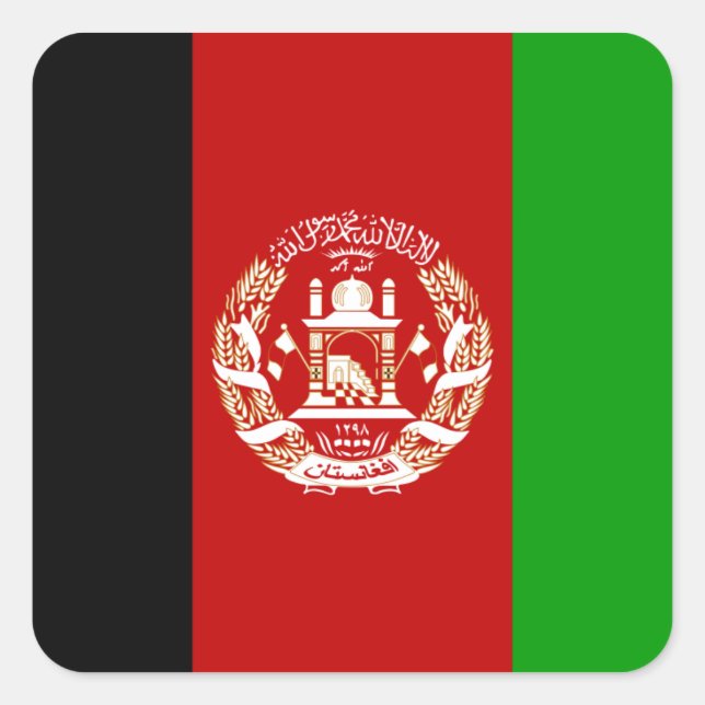 Afghanistan Flag Sticker (Vorderseite)