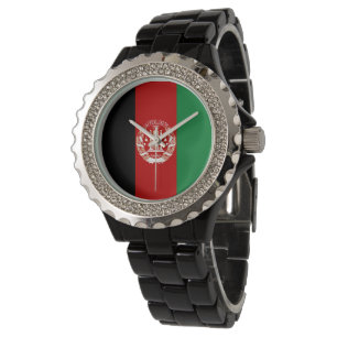 Afghanistan-Flagge Armbanduhr