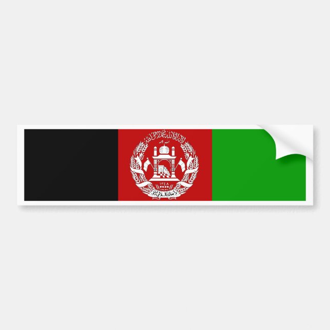 Afghanistan-Flagge Autoaufkleber (Vorne)