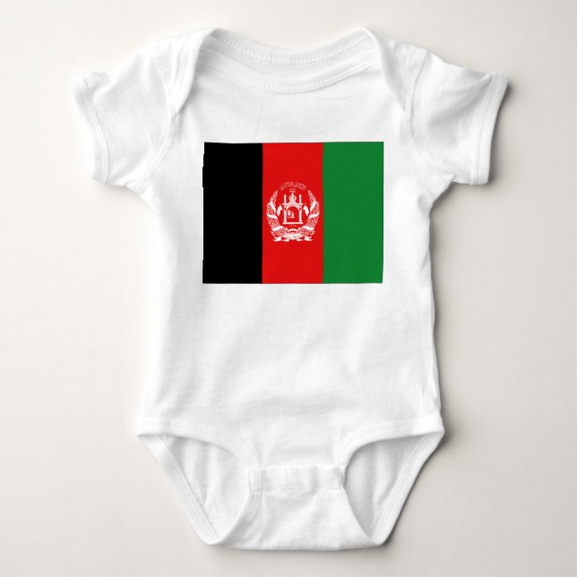 Afghanistan-Flagge Baby Strampler (Vorderseite)