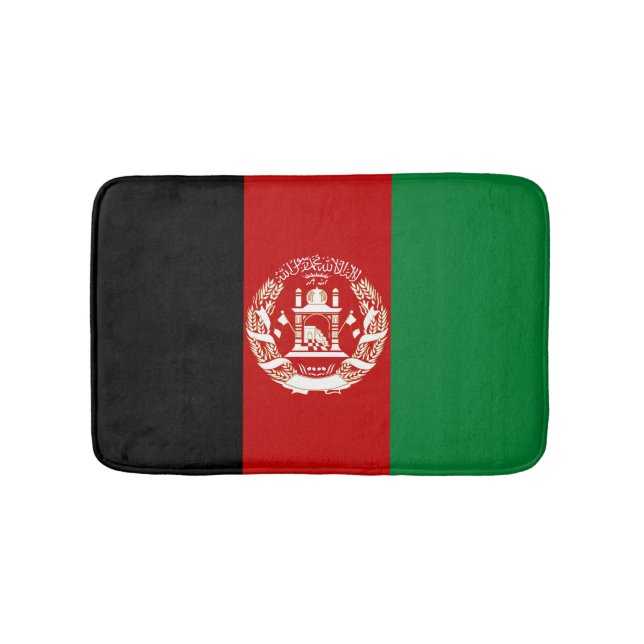 Afghanistan-Flagge Badematte (Vorderseite)