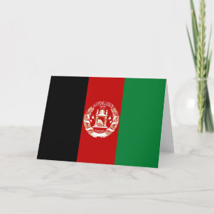 Afghanistan-Flagge Dankeskarte