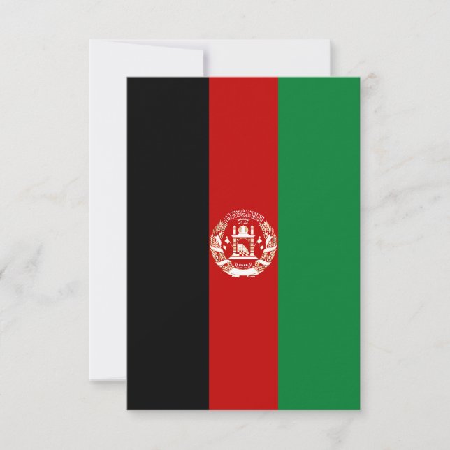 Afghanistan-Flagge Dankeskarte (Vorderseite)