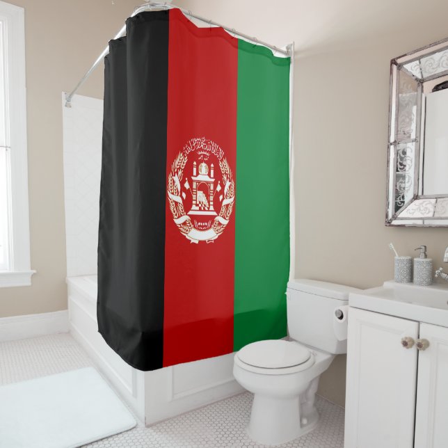 Afghanistan-Flagge Duschvorhang (Beispiel)