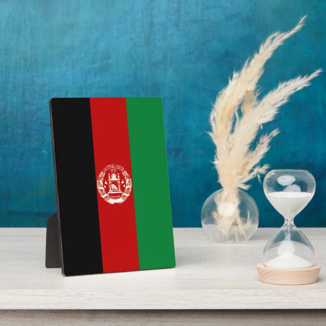 Afghanistan-Flagge Fotoplatte (Seite)