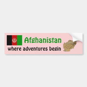 Afghanistan-Flagge + Karte Aufkleber Autoaufkleber