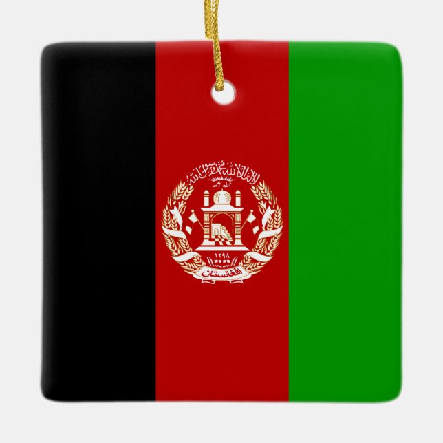 Afghanistan-Flagge Keramikornament (Vorderseite)