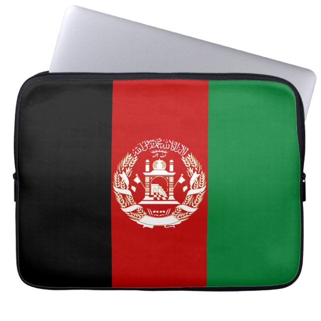 Afghanistan-Flagge Laptopschutzhülle (Vorderseite)