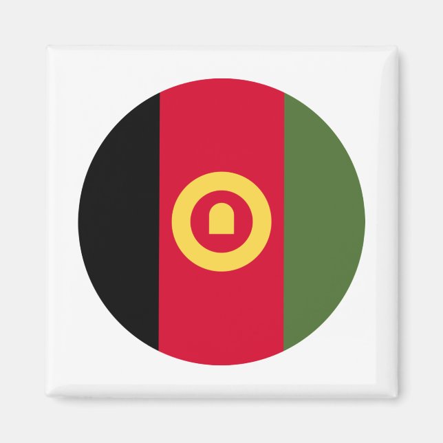 Afghanistan-Flagge Magnet (Vorne)