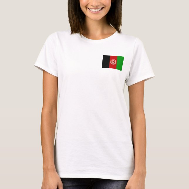 Afghanistan-Flagge + Map-T - Shirt (Vorderseite)